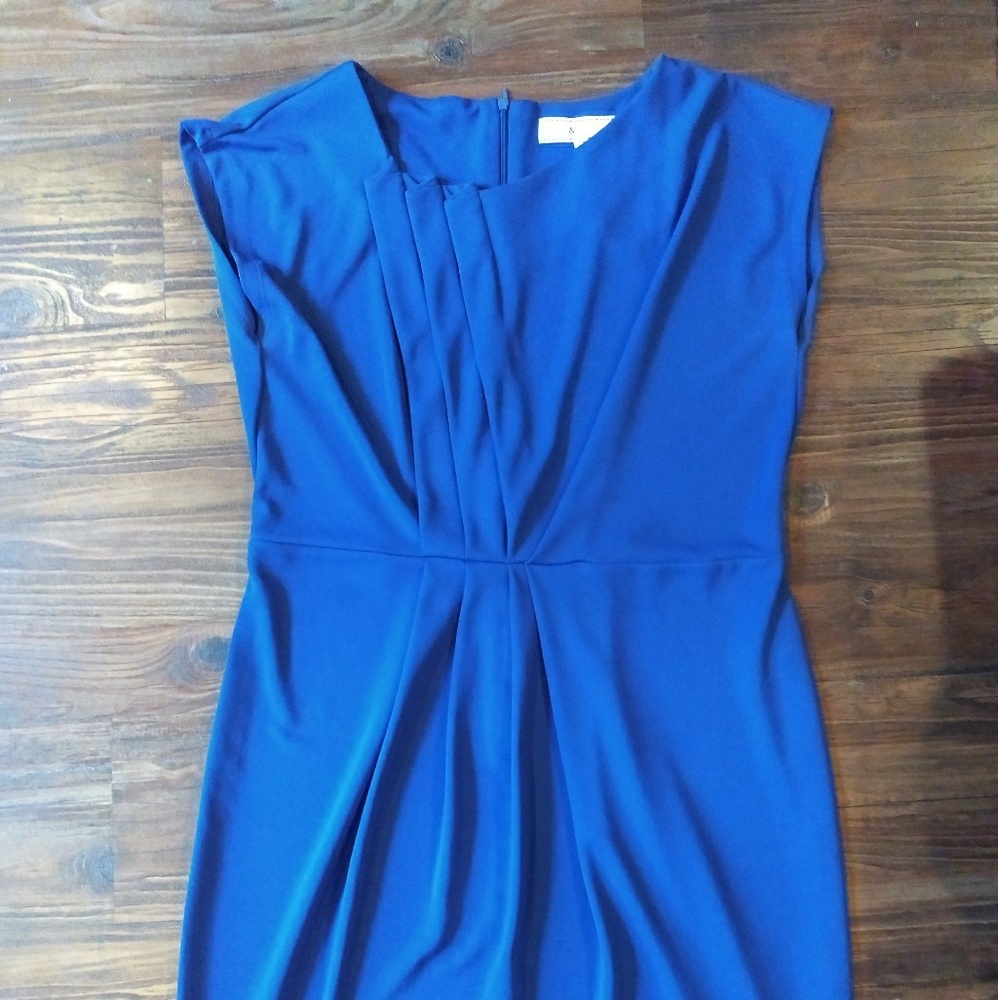 Dark royal blue pleated dress